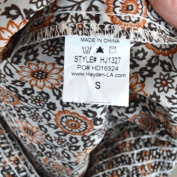 NWT Haydin LA Puff Long Sleeve Smocked Babydoll Top, Square Neck Size Small - Picture 6 of 7